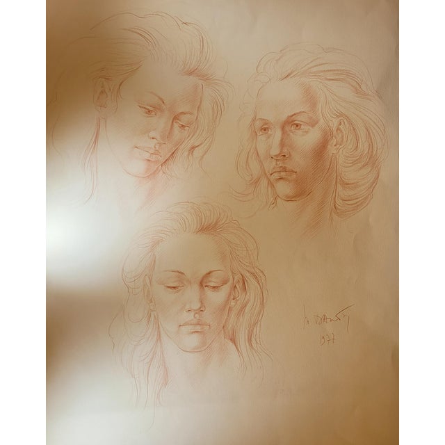 Marc DAUTRY (1930 - 2008) Portraits of Michelangelo, 1977 Original lithograph Signed in pencil by the artist On Arches...