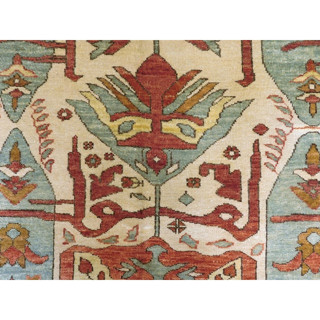 Hand Knotted Indo Heriz Tribal Motif Rug - 8'x 10' For Sale - Image 15 of 18