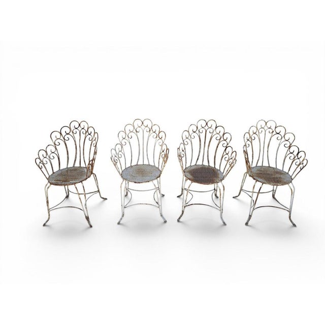Painted Iron Garden Chairs, 1950s, Set of 4 For Sale - Image 3 of 10