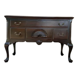 1940s Vintage Queen Anne Style Mahogany Low Boy Cedar Lined Hope Chest