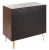 Wood 3 Drawer Chest in Walnut & Gold For Sale - Image 7 of 11
