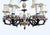 1960s Italian Capodimonte, Faience-Style Porcelain and Wrought Iron Chandelier For Sale In New York - Image 6 of 11