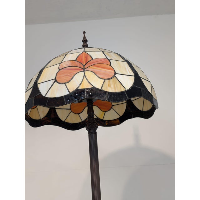Tiffany Stained Glass Floor Lamp For Sale - Image 15 of 18