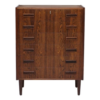 Chest of Drawers in Kingwood by Børge Seindal for P. Westergaard, Denmark, 1960s For Sale