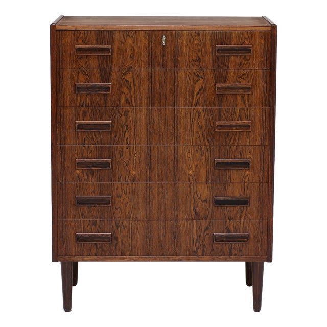 Chest of Drawers in Kingwood by Børge Seindal for P. Westergaard, Denmark, 1960s For Sale