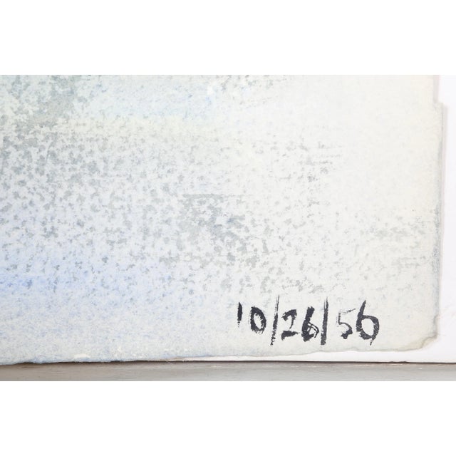 Artist: Eve Nethercott, American (1925 - 2015) Title: Red Flowers in Vase (P1.21) Year: 1956 Medium: Watercolor on Paper...