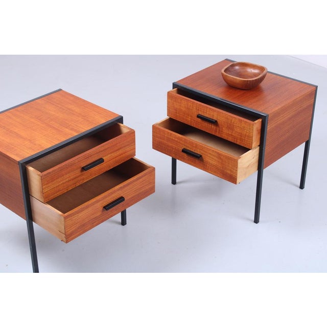 Carelle Nightstands by by André Cordemeyer / Dick Cordemeijer for Auping, 1960s, Set of 2 For Sale - Image 6 of 17