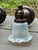 Pair of Antique Brass Sconces With Vintage Opalescent Shades For Sale - Image 4 of 7