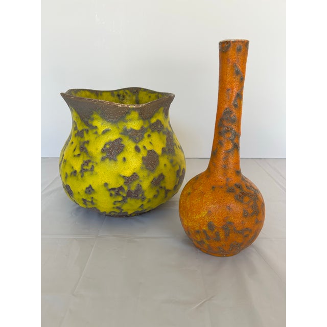 1970's Vintage Haeger Alrun Guest Pottery Lava Glaze Vases For Sale In Miami - Image 6 of 12