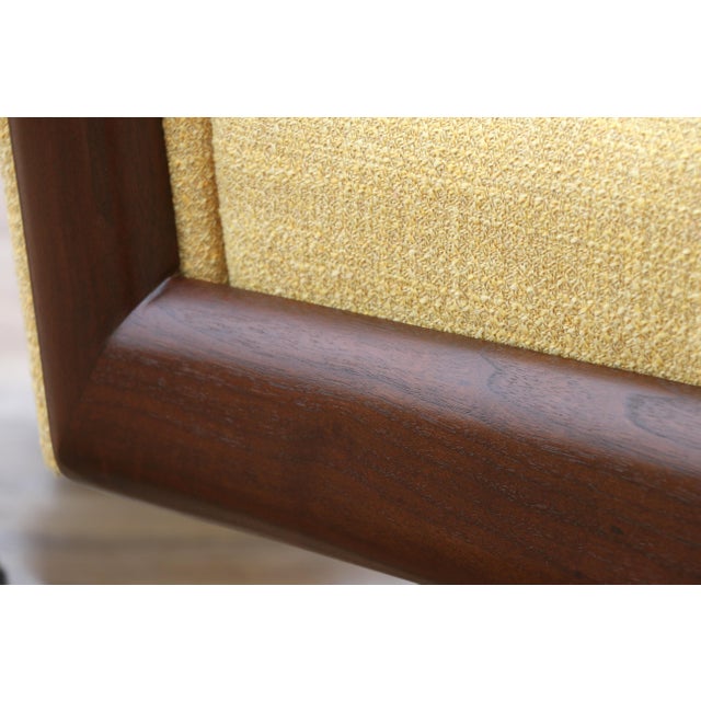 Yellow Mid-Century Modern Adrian Pearsall Style Walnut Sofa, Circa 1960s For Sale - Image 8 of 18