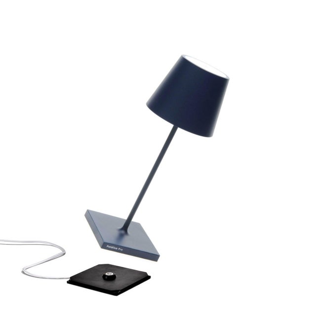 Modern Zafferano Poldina Pro Mini Cordless Lamp in Steel Blue For Sale - Image 3 of 4