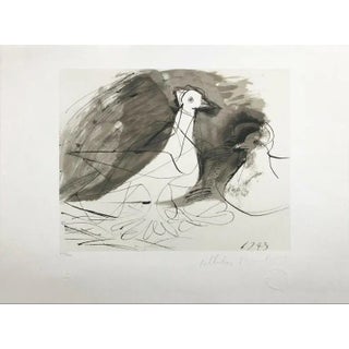 Pigeons 1980s Pablo Picasso Estate Lithograph For Sale