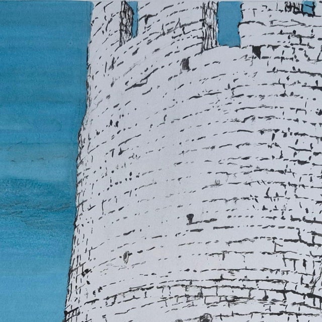 Konrad Kucza-Kuczynski, The Oldest One (Medieval Tower in Kazimierz Dolny, Poland), Ink on Paper For Sale - Image 4 of 8