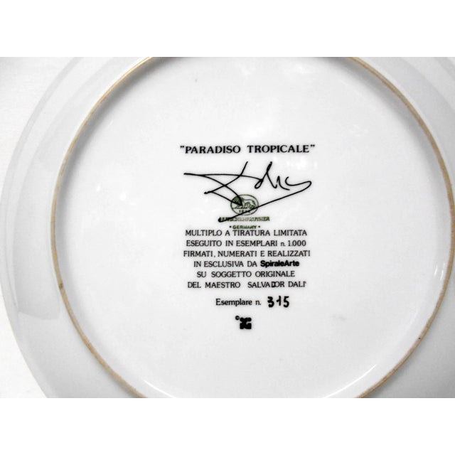 This Salvador Dalì plate was manufactured in Italy by the Spirale Arte gallery,Milan,1980. Copy n.315 of 1000. Signed....