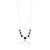 Metal 7.3ct Emerald-Cut Blue Sapphire Diamond Halo Station Necklace in 14k White Gold For Sale - Image 7 of 18