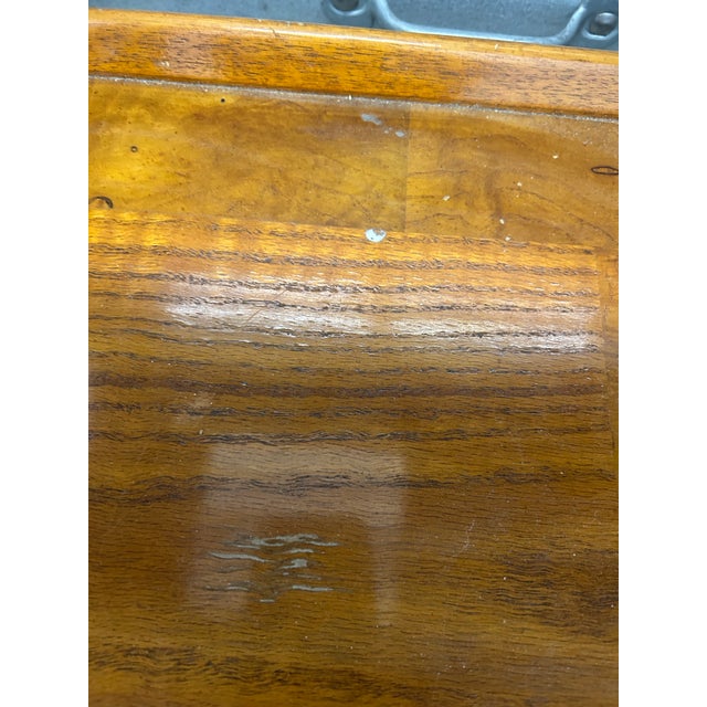 Asian Vintage Mid 20th Century Ming Style Burl Wood Console Sofa Table With Glass Panels For Sale - Image 3 of 11
