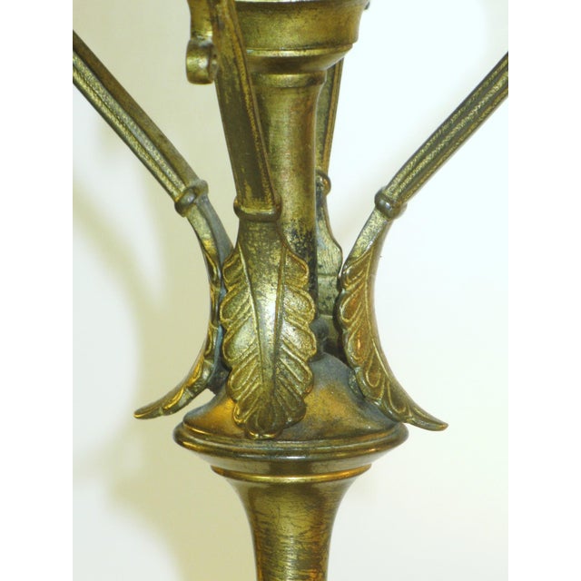 Antique Bronze Candelabras Neoclassical French Urn Grand Tour, Greek Kye 5-Light Candlesticks For Sale - Image 10 of 18