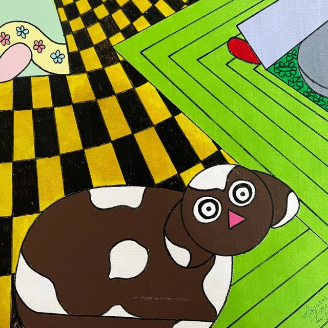 Modern “The Picnic” 1970s Fauvist Modern Figurative Painting by Lynn French Hansen For Sale - Image 3 of 11