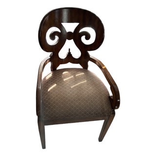 Early 19th Century Biedermeier-Style Carved Armchair For Sale