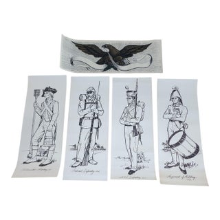 1966 Sperry American Military War Figures Art Prints - Set of 5 For Sale