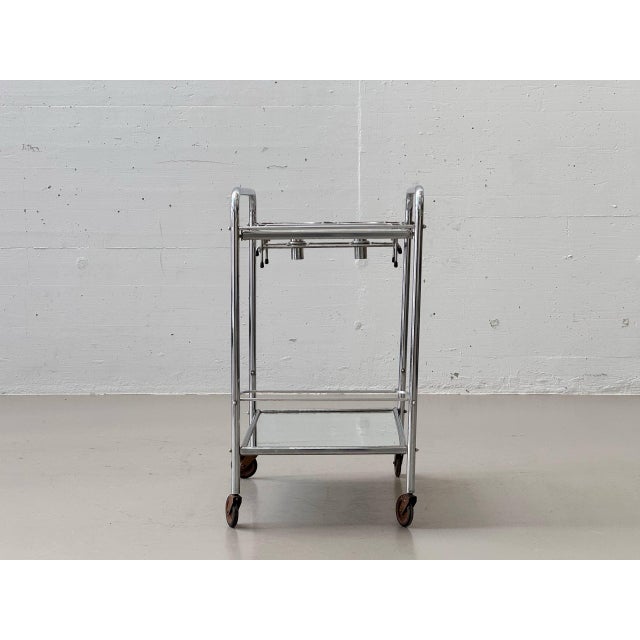 French Art Deco Bar Trolley with Removable Oil Lamps, 1940s For Sale - Image 11 of 17