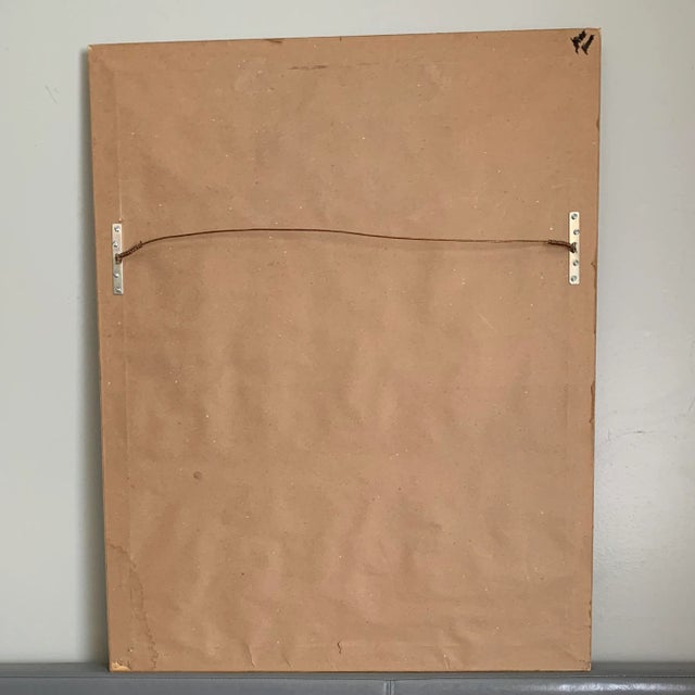 Late 20th Century Impressionist Woman With Amethyst Flowers Potrait Original and Signed Print For Sale - Image 5 of 8