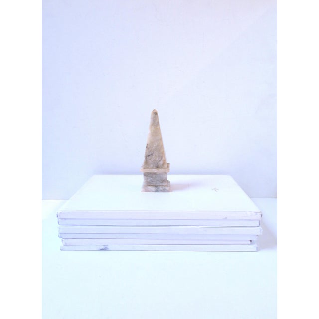 Modern Italian Alabaster Marble Obelisk, Circa Early 20th Century For Sale - Image 3 of 16