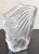 Art Vannes 1970s Art Deco Style Fluted Fan Shaped Heavy Crystal Vase French Art Vannes Style For Sale - Image 4 of 12
