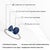 Contemporary 2.55ct Pear & Oval Blue Sapphire Toi Et Moi Ring Size 5 in 14k White Gold For Sale - Image 13 of 17