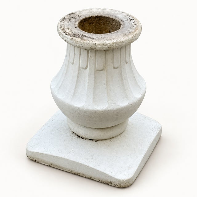 Antique Stone Flower Cup Planter, 1990s For Sale - Image 3 of 8