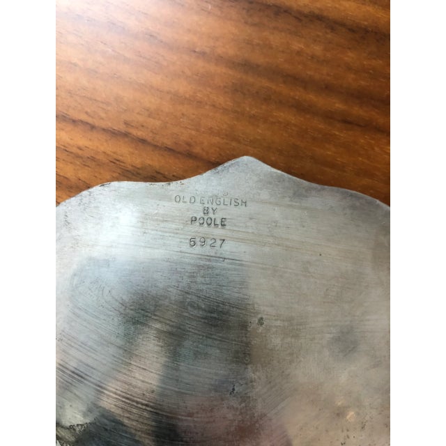 Silver Mid 20th Century Silverplate Footed Seafood Platter For Sale - Image 8 of 8