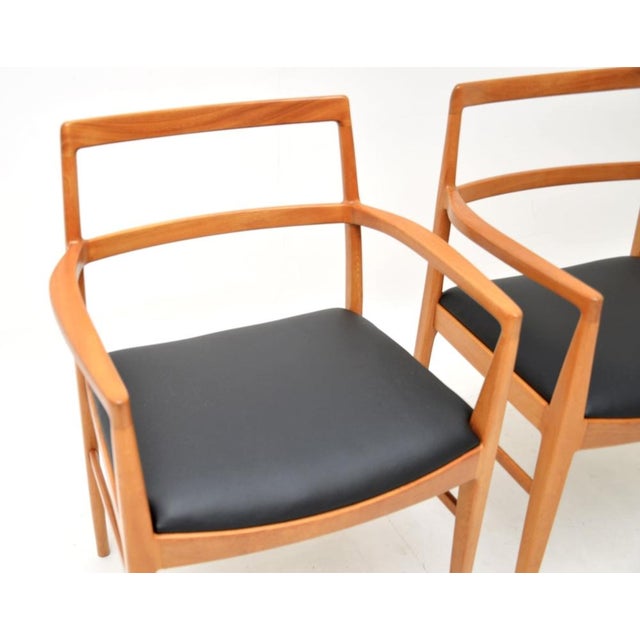 Wood Vintage Danish Carver Chairs attributed to Arne Vodder for Sibast, 1960s, Set of 2 For Sale - Image 7 of 11