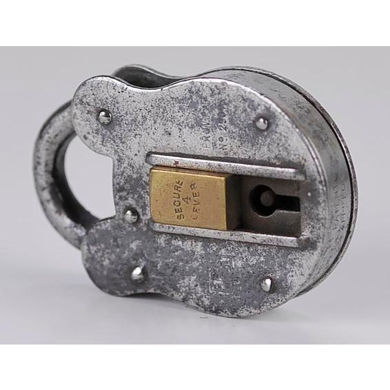 Vintage Set of 4 English 19th Century Tumbler Padlocks - No Keys For Sale - Image 4 of 8