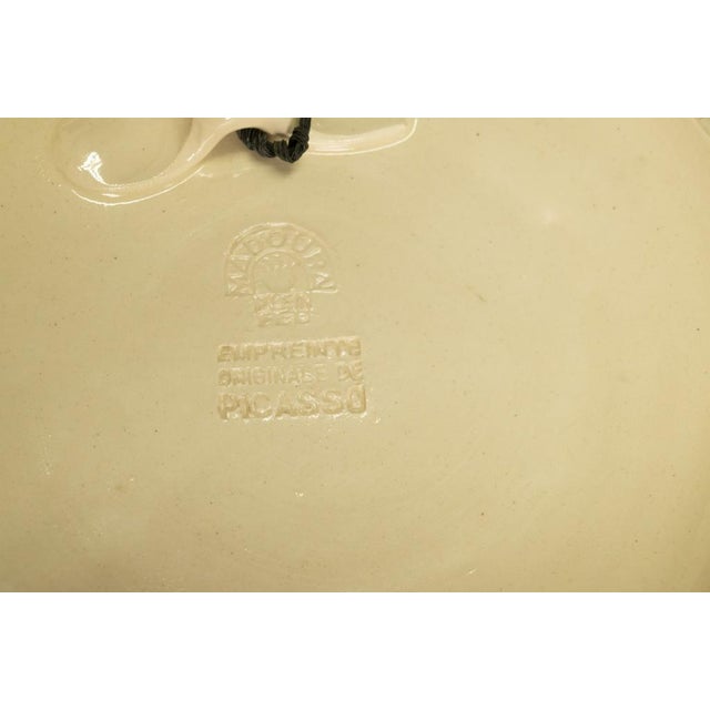Charcoal 'Profil De Jacqueline' Ceramic Convex Madoura Pottery Wall Plaque A. Ramie 383 Pablo Picasso, 1956 For Sale - Image 8 of 8