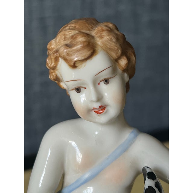 Vintage Mottahedeh Figurine With Leopard and Child For Sale - Image 11 of 11