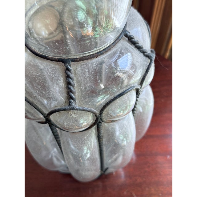 Mid-20th Century Italian Caged Blown Glass Decanter With Glass Stopper For Sale In New York - Image 6 of 10