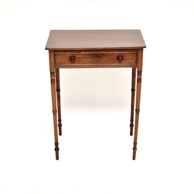 A wonderful antique Georgian period side table. This was made in England, it dates from around 1800-1820 period. It is a...