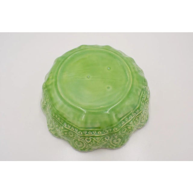 Ceramic Early 21st Century Kosoy + Bouchard Signed, Dated Light Green Textured Large Bowl For Sale - Image 7 of 12