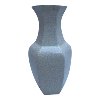 Chinese Crackle Finish Porcelain Vase For Sale