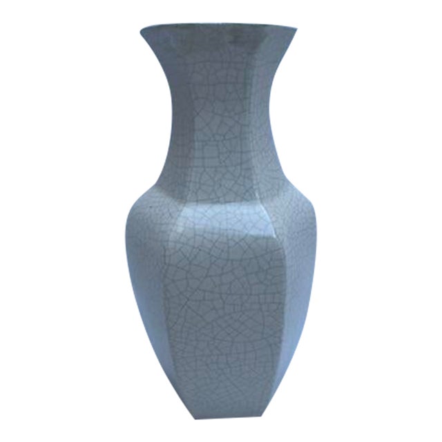 Chinese Crackle Finish Porcelain Vase For Sale