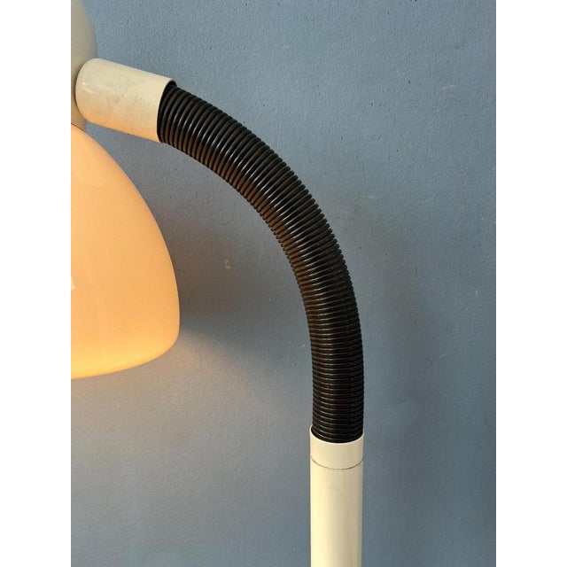 Vintage Space Age White Mushroom Floor Lamp from Dijkstra For Sale - Image 9 of 11