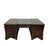 Brown Chesterfield Mahogany Desk with Calfskin Top For Sale - Image 8 of 8