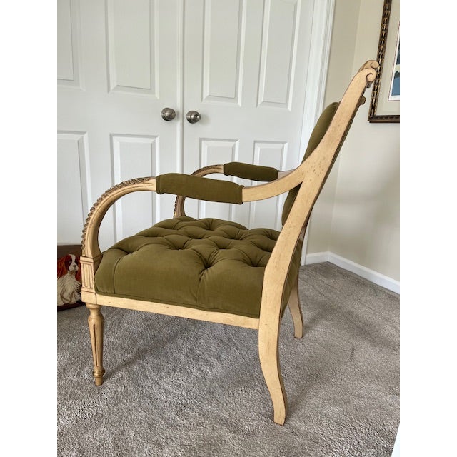 Highland House Princess Diana Louis XVI Style Armchair by Highland House For Sale - Image 4 of 12