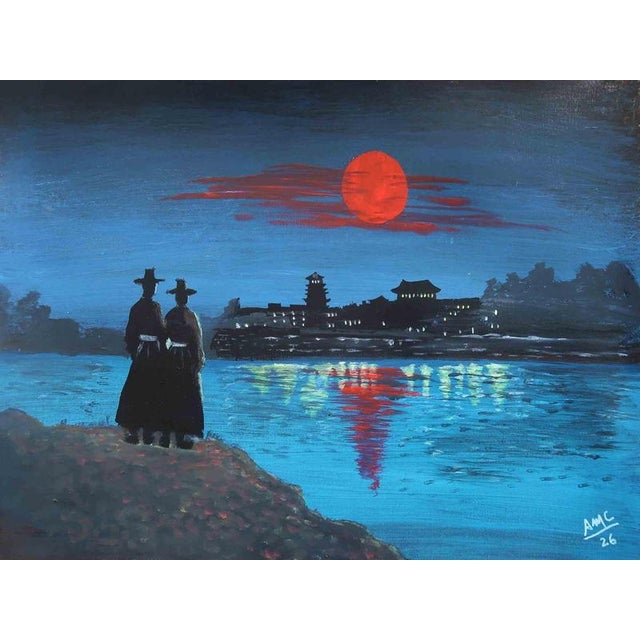 Anna Maria Caboni, Nocturne, Acrylic Painting, 2025 For Sale - Image 4 of 4