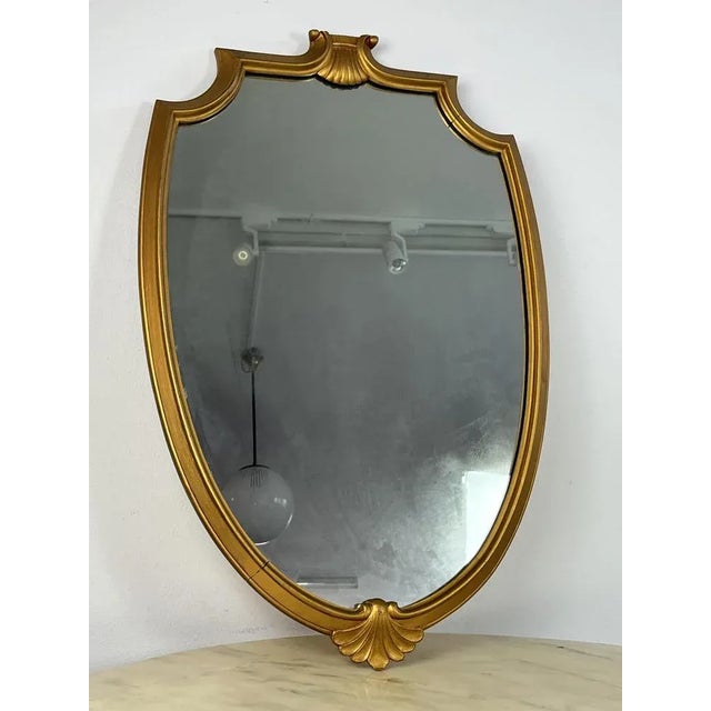 Mid-Century Wall Mirror, Italy, 1960s For Sale - Image 6 of 8
