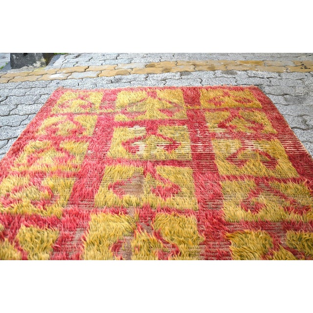 1960s Turkish Vintage Handmade Tülü Rug For Sale - Image 4 of 11