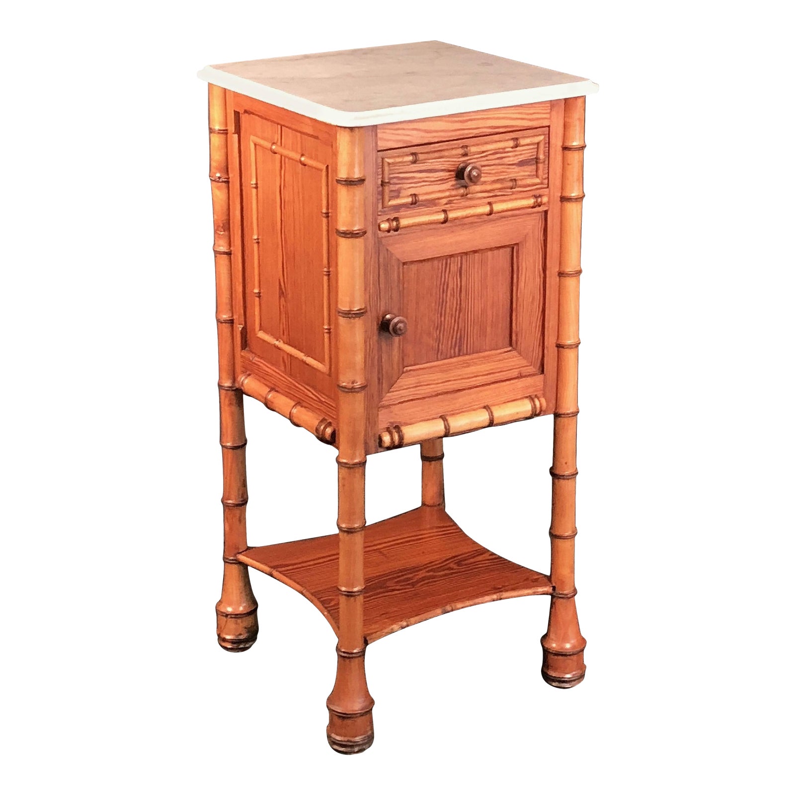 Faux Bamboo Nightstand or Bedside Table Chairish