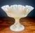 1970s Fenton Uranium Glass Daisies on Custard Round Pedestal Compote For Sale In Orlando - Image 6 of 12