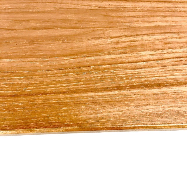Vintage Mid-Century Modern Teak Rolling Desk or Console Table For Sale - Image 11 of 18