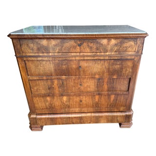 Louis Philippe Chest of Drawers in Walnut For Sale
